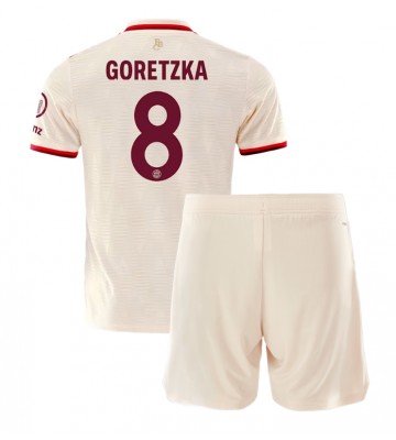 Bayern Munich Leon Goretzka #8 Tercera Equipación Niños 2024-25 Manga Corta (+ Pantalones cortos)